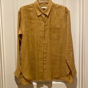 JJill Love Linen butterscotch blouse